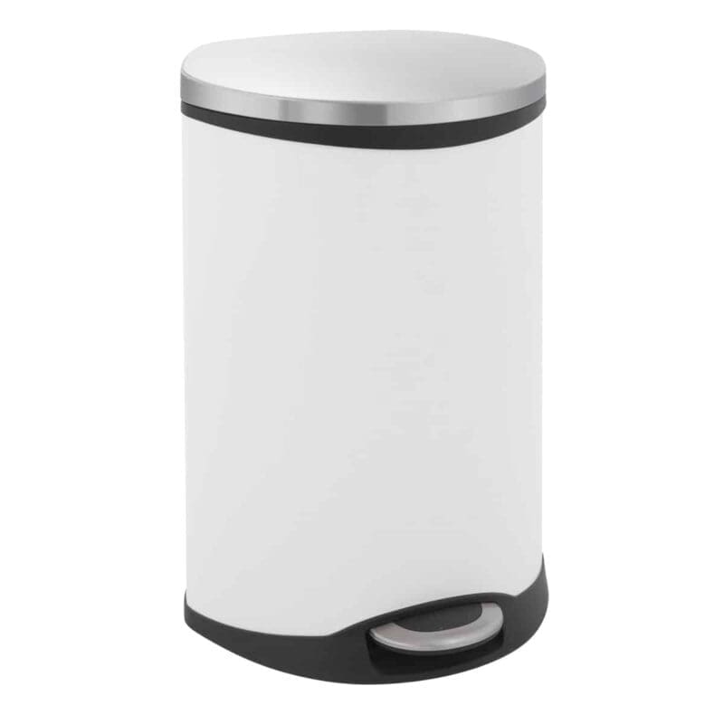 Shell Bin pedaalemmer 50 liter wit, mat RVS - VB 921850