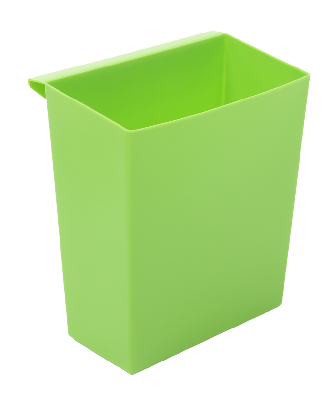 Inzetbakje voor vierkant tapse papierbak groen - VB 650507