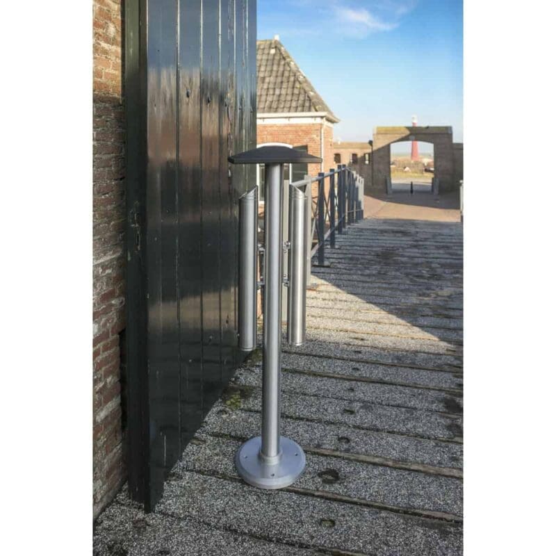 Vrijstaande dubbele asbakpaal aluminium aluminium - VB 659951 - Afbeelding 6