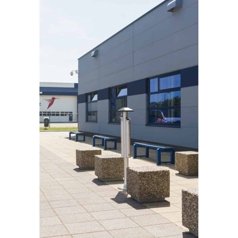 Vrijstaande dubbele asbakpaal aluminium aluminium - VB 659951 - Afbeelding 8