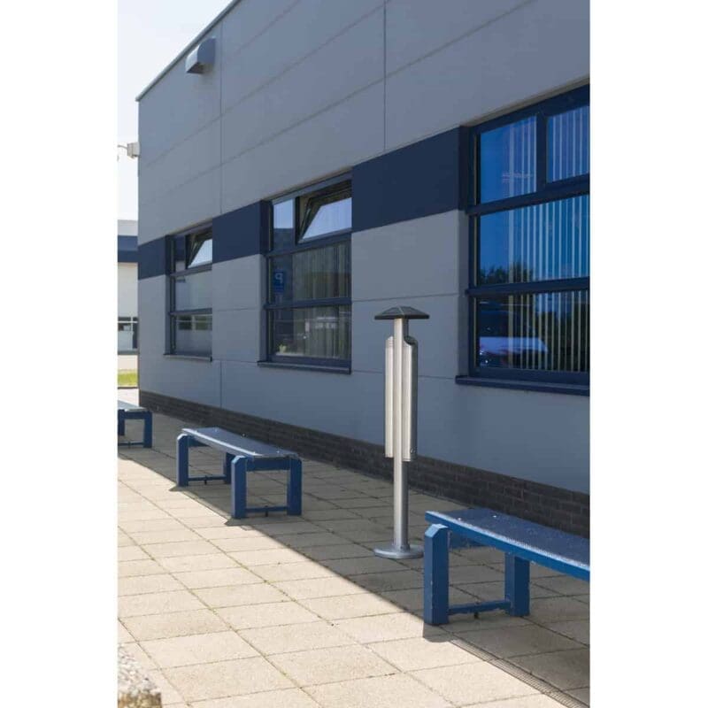 Vrijstaande dubbele asbakpaal aluminium aluminium - VB 659951 - Afbeelding 9