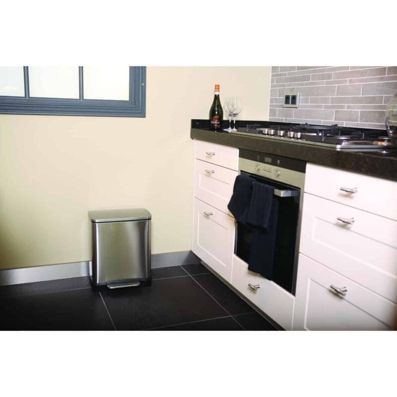 E-Cube recycling pedaalemmer 10+9 liter mat RVS - VB 926819 - Afbeelding 4