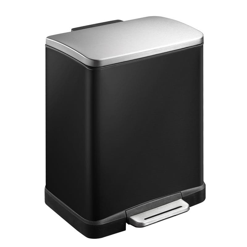 E-Cube pedaalemmer 20 liter zwart glanzend, mat RVS - VB 926820