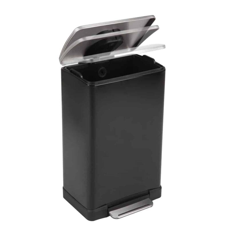 E-Cube pedaalemmer 40 liter zwart glanzend, mat RVS - VB 926840 - Afbeelding 4