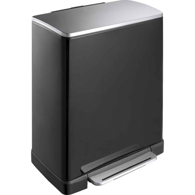 E-Cube pedaalemmer 50 liter zwart glanzend, mat RVS - VB 926850