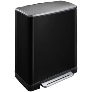 E-Cube recycling pedaalemmer 28+18 liter zwart glanzend, mat RVS - VB 926846 - Afbeelding 5