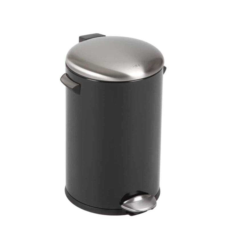 Belle Deluxe pedaalemmer 12 liter zwart glanzend, mat RVS - VB 921712