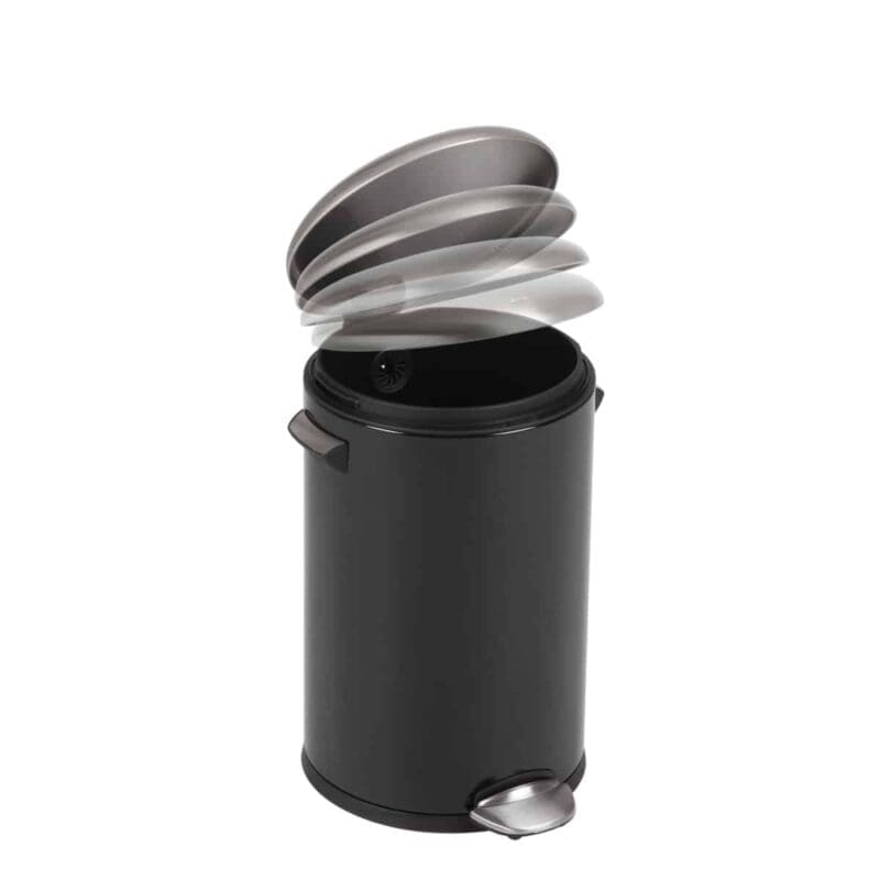 Belle Deluxe pedaalemmer 12 liter zwart glanzend, mat RVS - VB 921712 - Afbeelding 2