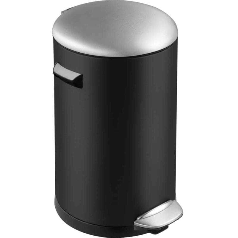 Belle Deluxe pedaalemmer 20 liter zwart glanzend, mat RVS - VB 921720