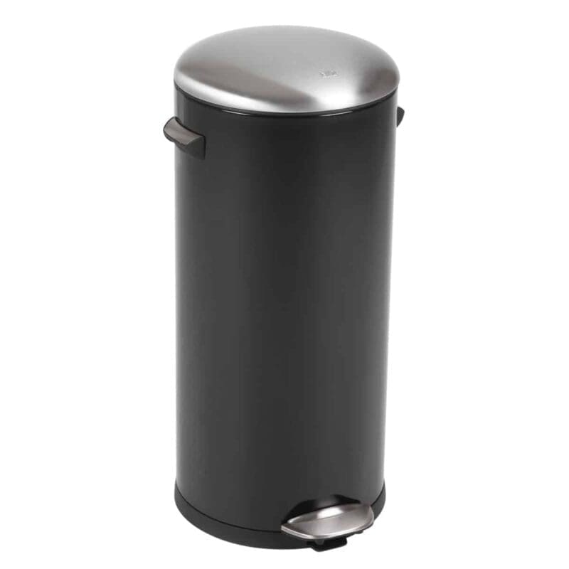 Belle Deluxe pedaalemmer 30 liter zwart glanzend, mat RVS - VB 921730