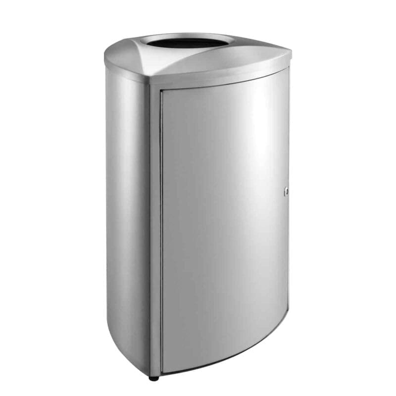 Driehoekige design afvalbak 70 liter mat RVS - VB 667789