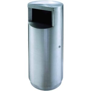 Ronde afvalbak met zijopening mat RVS - VB 667826