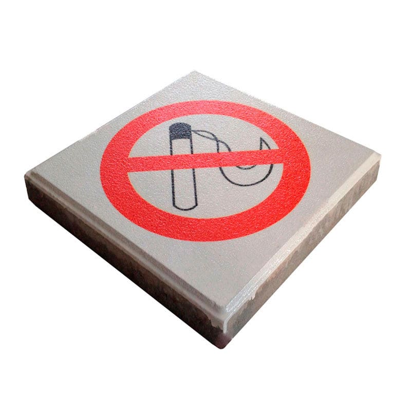 Signaaltegel Rookverbod wit, rood - VB 709052