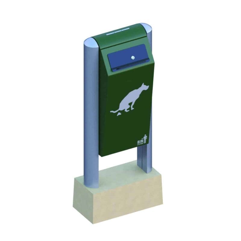 Hondenhalte 60 liter groen, aluminium - VB 711611