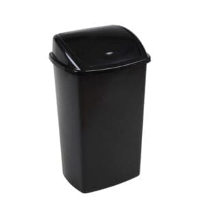 Afvalbak met Swing deksel 50 liter zwart - VB 713240