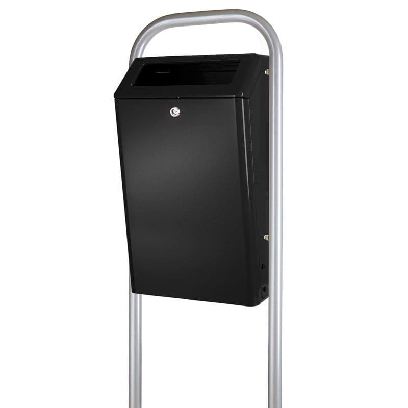 Buitenafvalbak 50 liter zwart grijs - VB 888000