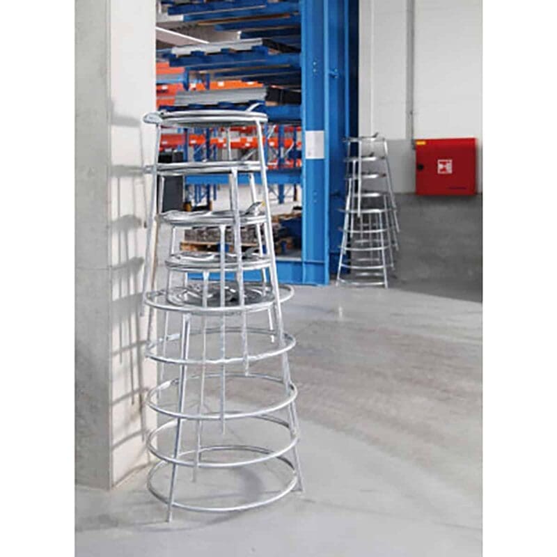 Stapelbare afvalzakhouder 110 liter verzinkt - VB 718177 - Afbeelding 4