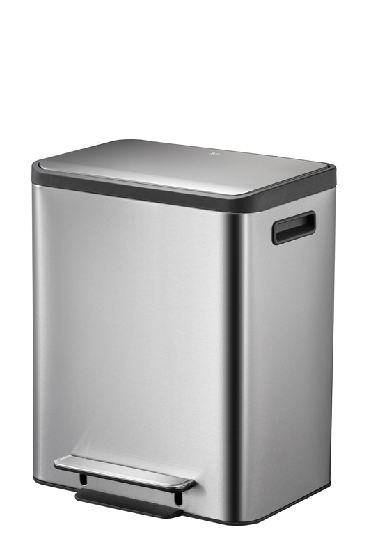 EcoCasa pedaalemmer 30 liter mat RVS - VB 912830