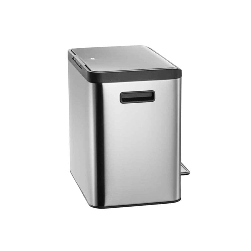 EcoCasa Recycler pedaalemmer 15+15 liter mat RVS - VB 912831 - Afbeelding 7