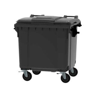 Container 1100 liter vlak deksel grijs - VB 719020