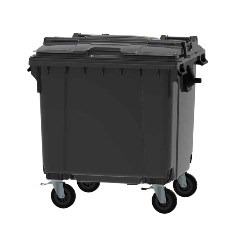 Container 1100 liter split deksel grijs - VB 719105