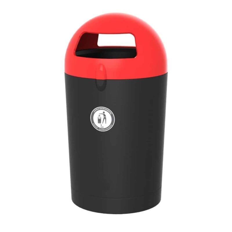 Metro Dome 100 liter zwart, rood - VB 719204