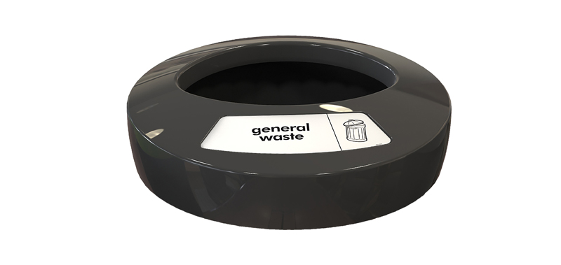Deksel EcoAce, general waste zwart - VB 719303