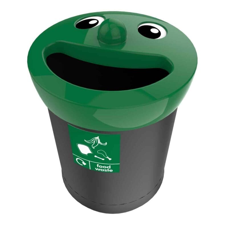 Smiley Face Bin Food Waste 52 liter zwart, groen - VB 719440