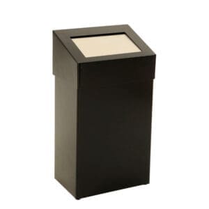 Afvalbak met pushklep 18 liter zwart - VB 719624 - Afbeelding 4