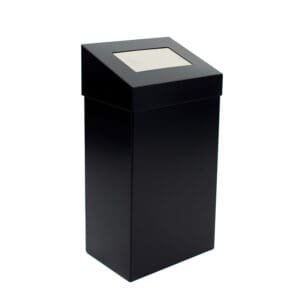 Afvalbak met pushklep 18 liter zwart - VB 719624 - Afbeelding 5