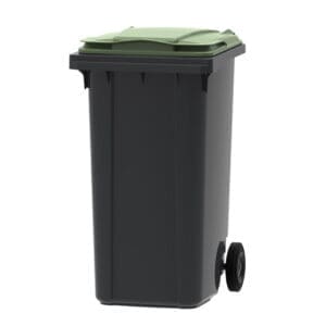 Mini-container 240 liter grijs, groen - VB 240000 - Afbeelding 2
