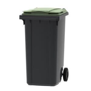 Mini-container 240 liter grijs, groen - VB 240000 - Afbeelding 3