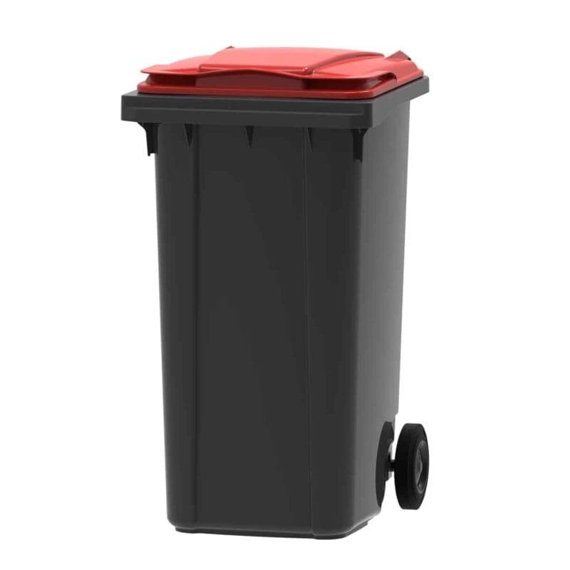 Mini-container 240 liter grijs, rood - VB 240000