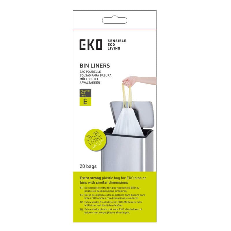 Afvalzakken 25-35 liter (E) wit - VB 337050