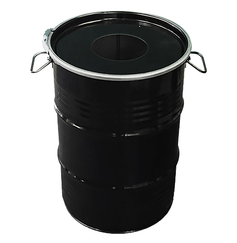 Afvalbak met inwerpopening 60 liter zwart - VB 352855