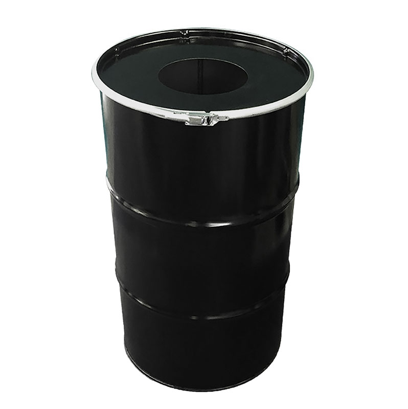 Afvalbak met inwerpopening 120 liter zwart - VB 352879