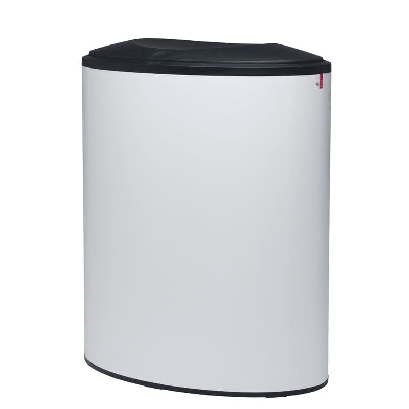 Binc afvalbak 3-stroom met gesloten deksel wit, zwart - VB 730667