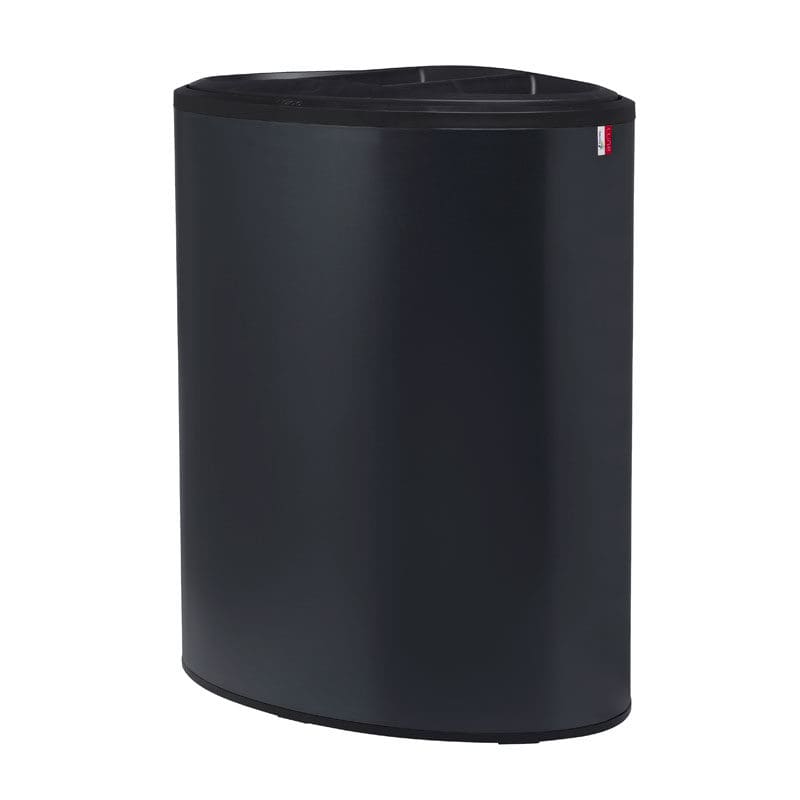 Binc afvalbak 3-stroom met open deksel zwart - VB 730728