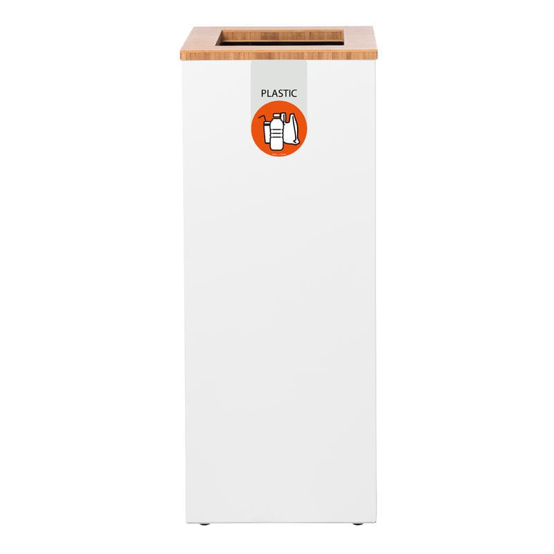 Paxa Medium 34 liter "Plastic" wit, bamboe, oranje - VB 730872