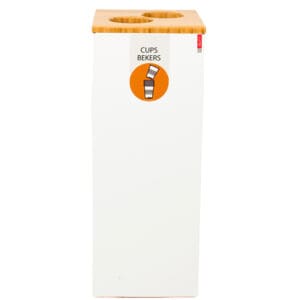 Paxa Medium 34 liter "Bekers/Cups" wit, bamboe - VB 730902 - Afbeelding 2