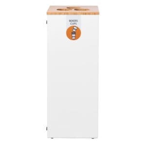 Paxa Medium 34 liter "Bekers/Cups" wit, bamboe - VB 730902