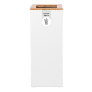 Paxa Large 65 liter "General Waste" wit, bamboe, grijs - VB 730919 - Afbeelding 2