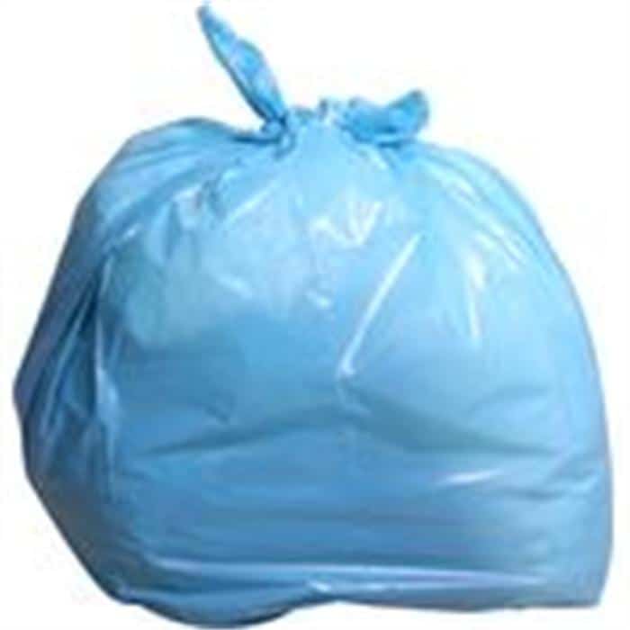 Afvalzak LDPE 65/25x140cm blauw T60 10x10/ds - 400464