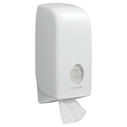 Aquarius toilettissue dispenser voor gevouwen toilettissues