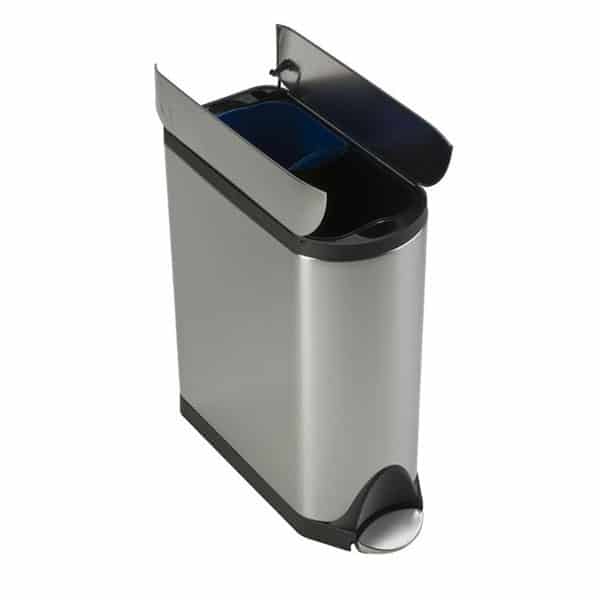 Pedaalemmer Butterfly Recycler 2 x 20 liter mat RVS - VB 015637