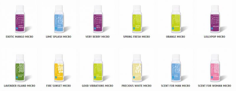 Mix van diverse Micro luchtverfrisservullingen 3000sprays  12x75ml/ds - 105799