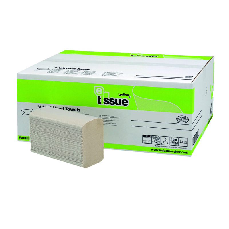 E-Tissue Z-vouw Handdoekpapier 2-laags  15x200/doos - 207321