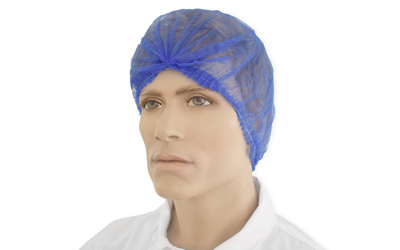 Mantex PP Non-Woven haarnetje Ø53 cm blauw 1200/ds - 530404