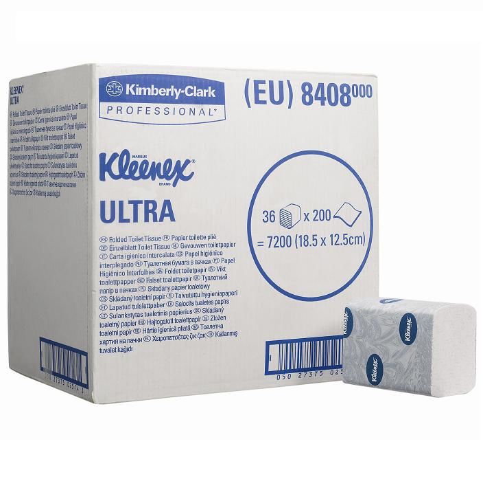 Kleenex Ultra Toilettissue 2-laags 36 rol van 200 vel/doos -   8408