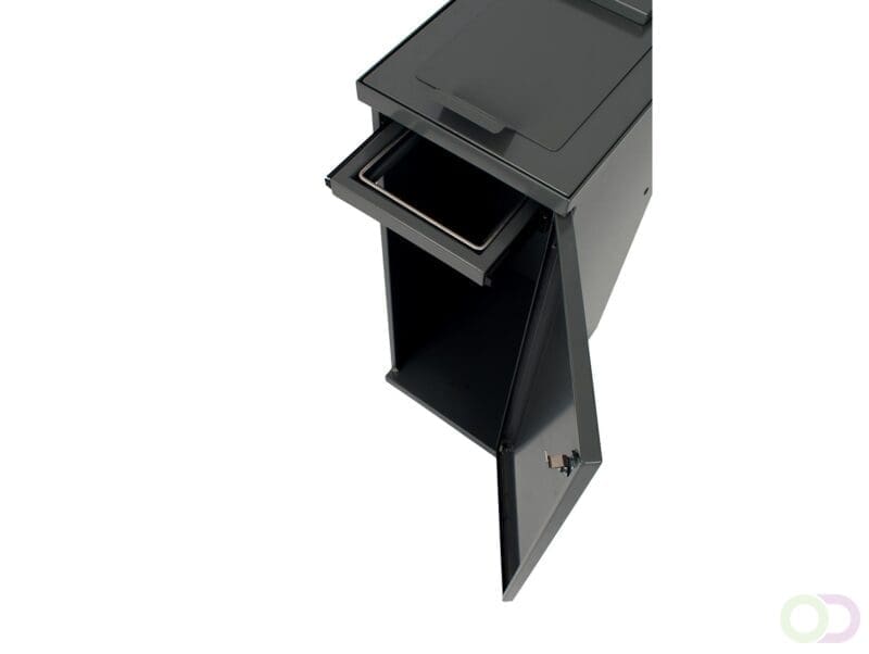 Modulaire Afvalbak met Deur en Zakhouder 55 liter grijs - VB 946760 - Afbeelding 2